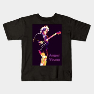 angus young played guitar Kids T-Shirt